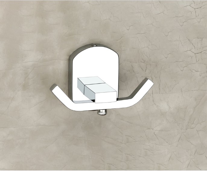 AURA Robe Hook Stainless Steel Bathroom Commercial Hotel Spa Wall Mount Heavy-Duty Anti-Rust Waterproof Easy Install Professional Grade Durable Multi-Prong Robe Towel Holder Rustproof Load Bearing Space Saving Modern Luxury Design Secure Mounting